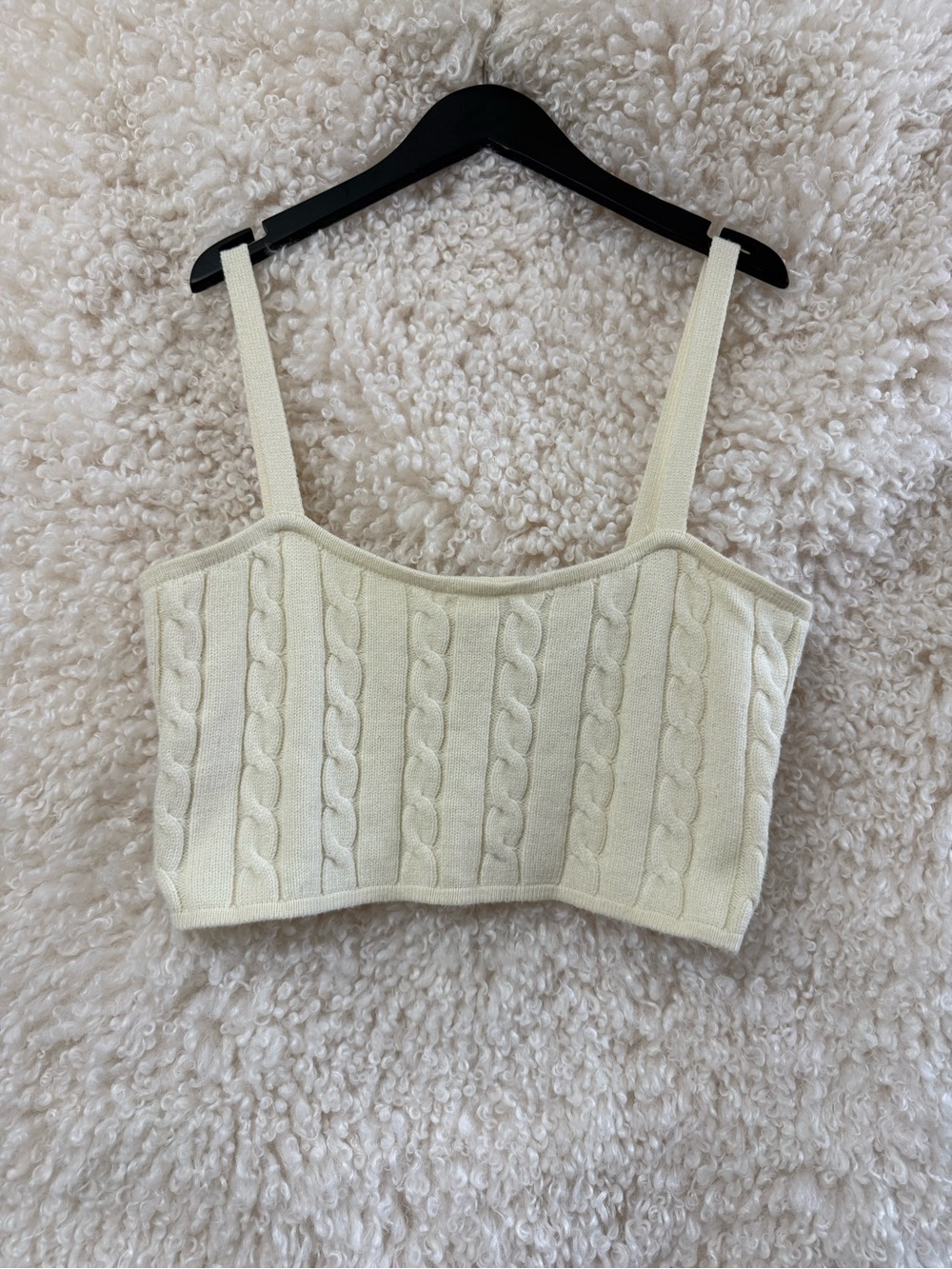 Altar'd State Cream Cable Knit Sweater Tank